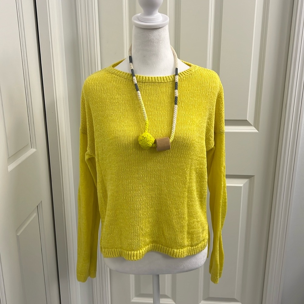 LOFT yellow lightweight sweater. Size medium.
